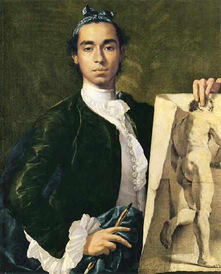 Luis Egidio Melendez portrait Holding an Academic Study